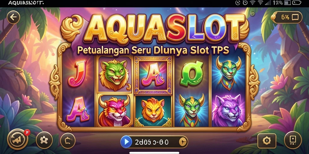 Tampilan gameplay seru dari AQUASLOT yang penuh warna.