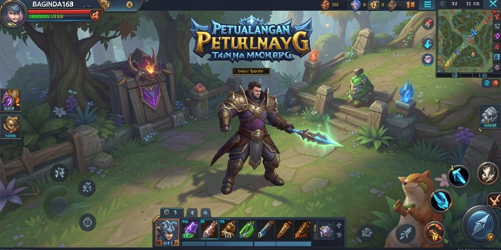 Screenshot gameplay BAGINDA168 menunjukkan aksi pertarungan yang mendebarkan.