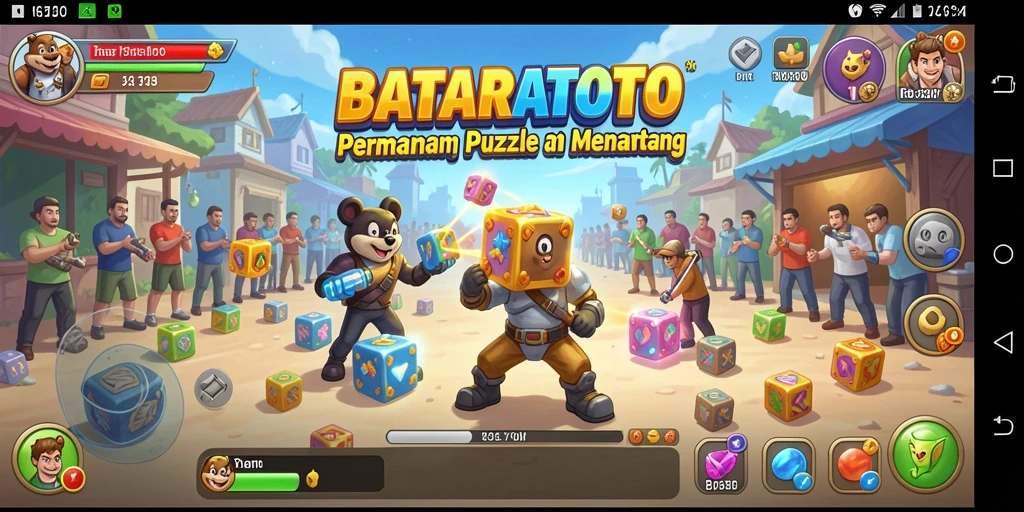 Tampilan gameplay BATARATOTO yang penuh warna dan menantang.