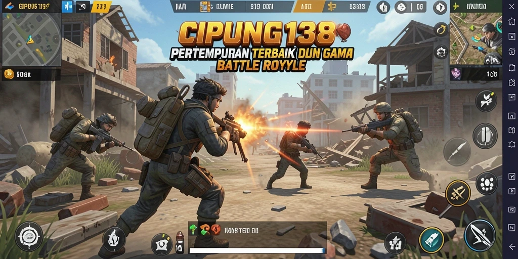 Gameplay seru di CIPUNG138 dengan pertempuran intens Battle Royale.