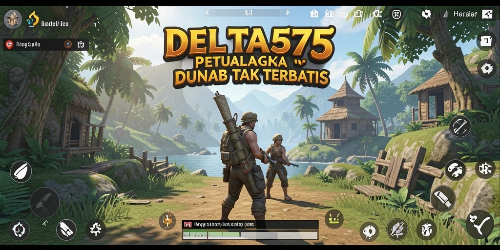 Gameplay DELTA575 yang penuh eksplorasi di dunia terbuka.