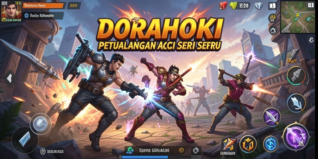 Tampilan gameplay DORAHOKI yang menegangkan dan seru.