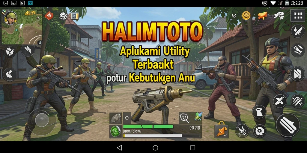 Tampilan antarmuka aplikasi HALIMTOTO yang menarik dan fungsional.