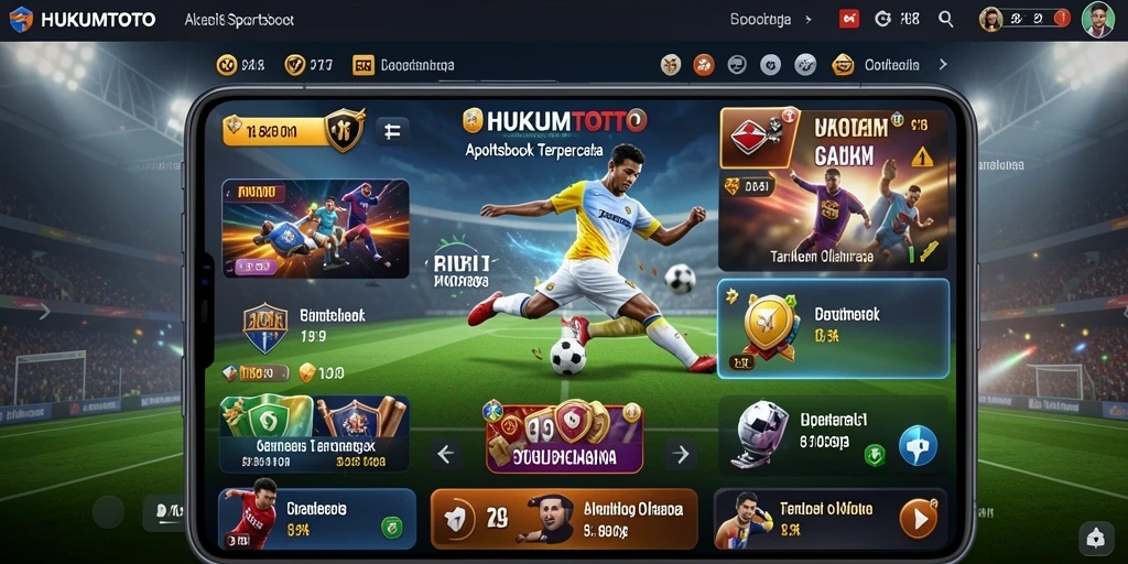 Tampilan gameplay HUKUMTOTO menunjukkan taruhan olahraga yang dinamis dan interaktif.