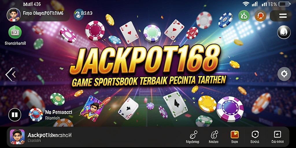 Tampilan utama JACKPOT168 menunjukkan fitur taruhan olahraga yang menarik.