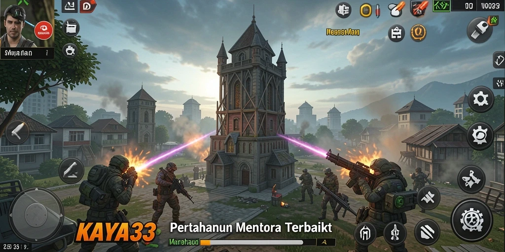Tampilan fenomenal gameplay KAYA33 Tower Defense yang mengasyikkan.