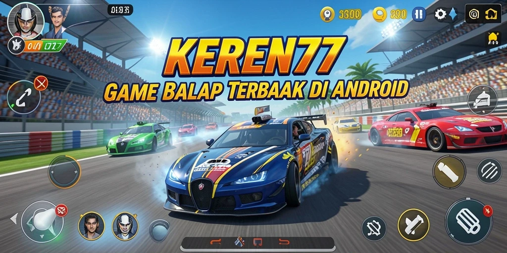Gambar aksi seru dalam balap mobil di KEREN77.