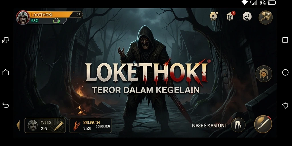 Tangkapan layar gameplay LOKETHOKI yang menampilkan suasana Horror yang mendalam.
