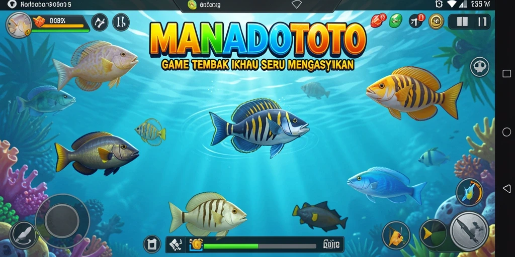 Gameplay menembak ikan yang seru dan menantang di MANADOTOTO.