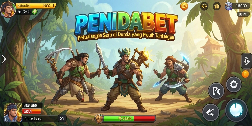 Screenshot utama PENIDABET menampilkan gameplay petualangan yang memukau.