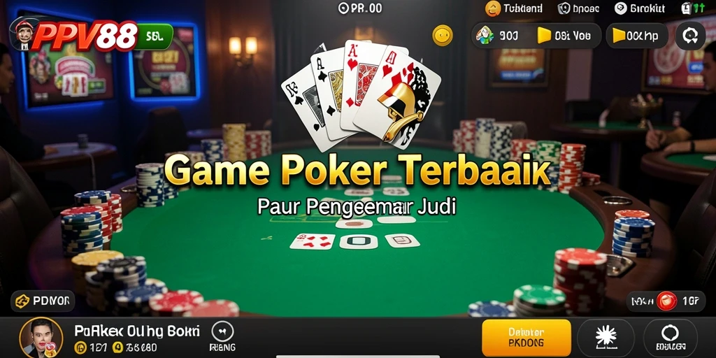 Tangkapan layar PPV88 yang menunjukkan gameplay poker yang intens.