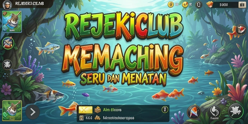 Screenshot gameplay yang menampilkan aksi memancing seru di REJEKICLUB.