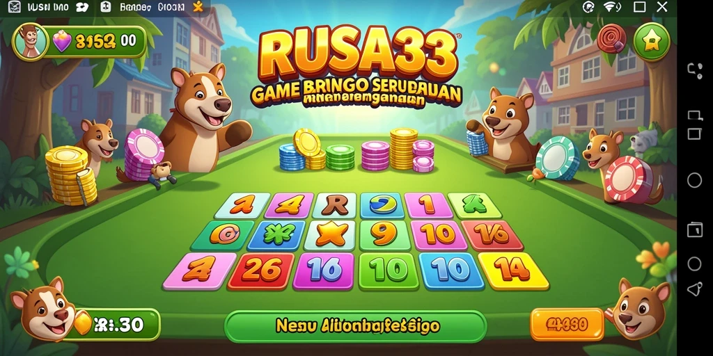 Tampilan gameplay RUSA33 yang menarik dan interaktif dalam permainan Bingo.