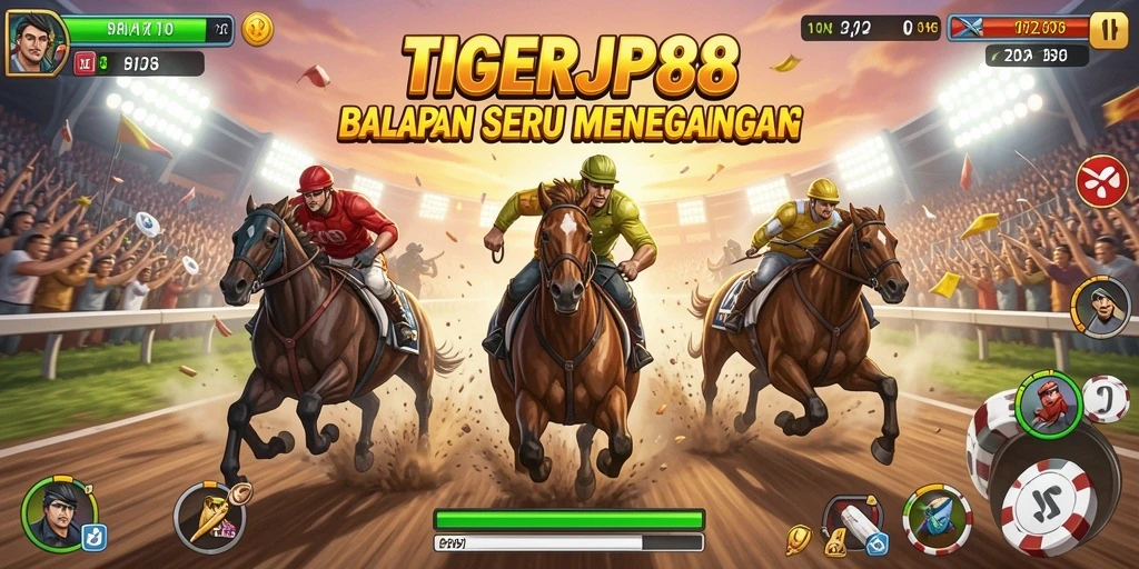 Gambaran gameplay balapan yang menegangkan di TIGERJP88.