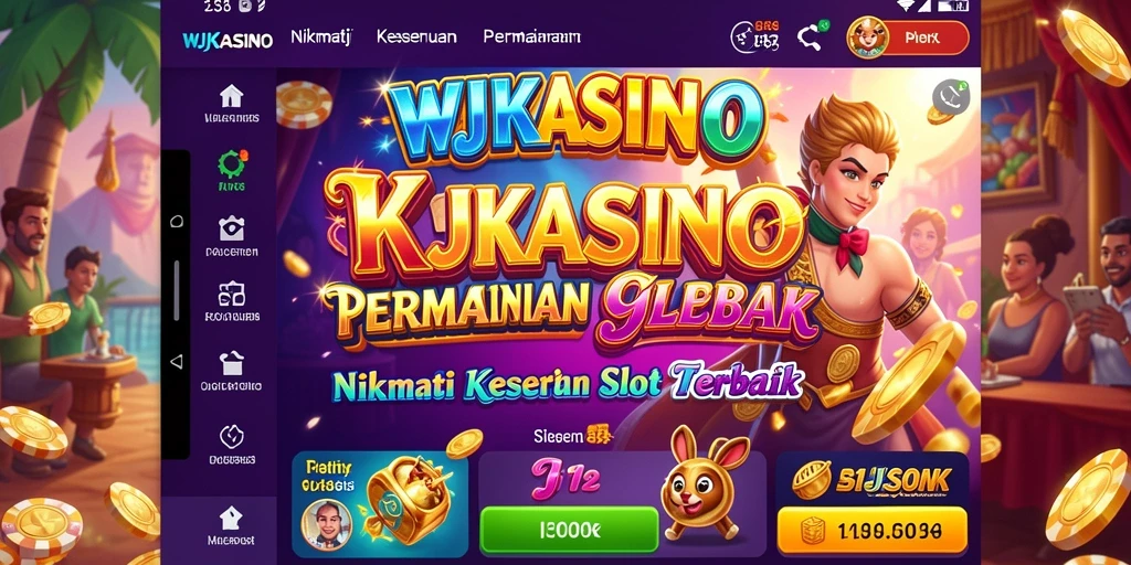 Tampilkan gameplay menarik dari WJKASINO dengan suasana slot yang menawan.